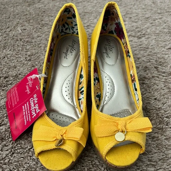 Heeled Sandals Yellow Sandals Payless Wedge Yellow Heels Payless